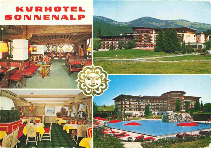 Sonthofen Oberallgaeu Kurhotel Sonnenalp Restaurant Freibad