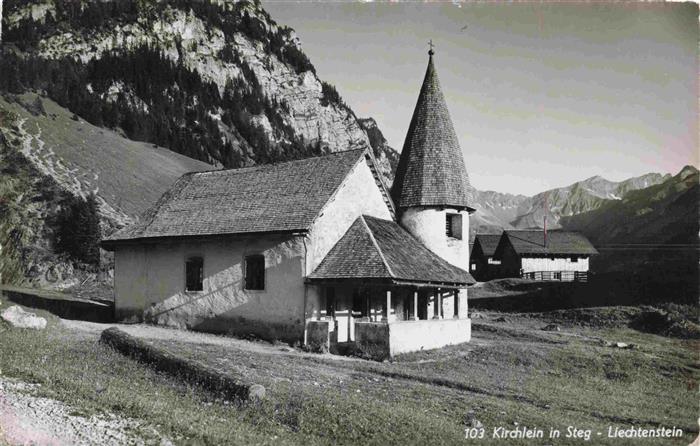 Steg Saminatal Liechtenstein Kirchlein