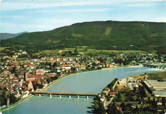 Saeckingen Bad BW Rheinpartie Fliegeraufnahme