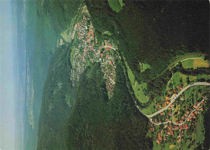 Unterreichenbach Calw BW Fliegeraufnahme mit Ortsteil Dennjaecht