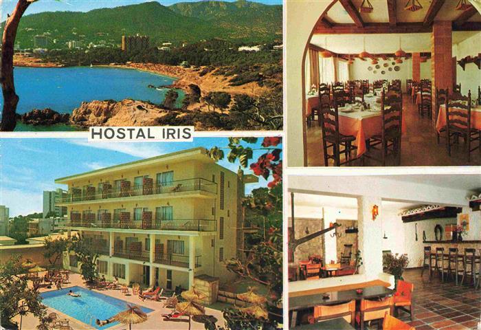 Paguera Peguera Calvia Mallorca ES Panorama Hostal Iris Gastraum Bar Pool