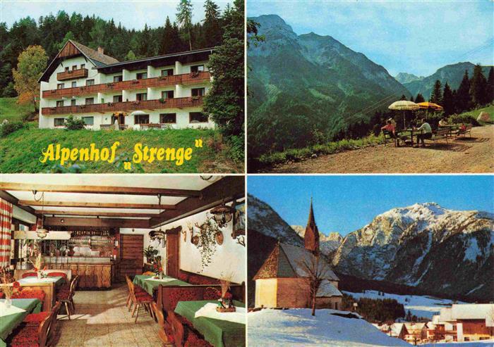 St Jakob Lesachtal Alpenhof Strenge Gastraum Freiterrasse Kapelle