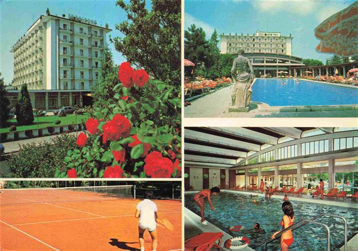 Abano Terme Veneto IT Hotel President Terme Schwimm und Hallenbad Tennisplatz