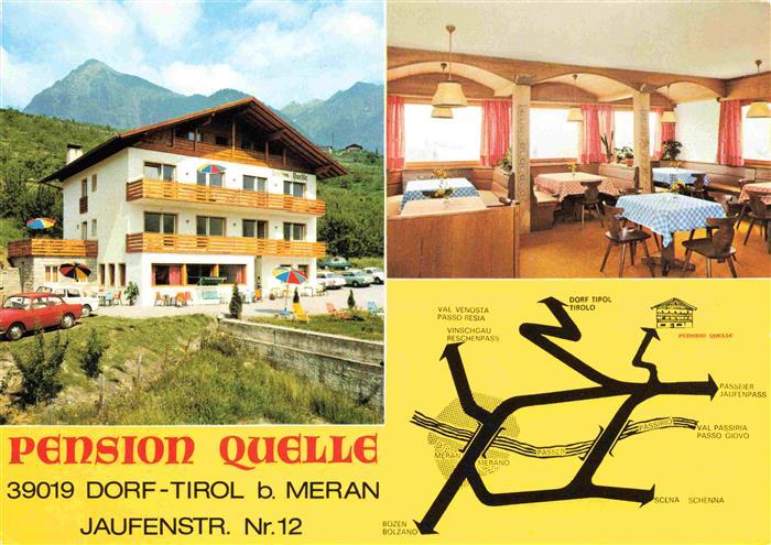 Dorf-Tirol Suedtirol IT Pension Quelle Gastraum