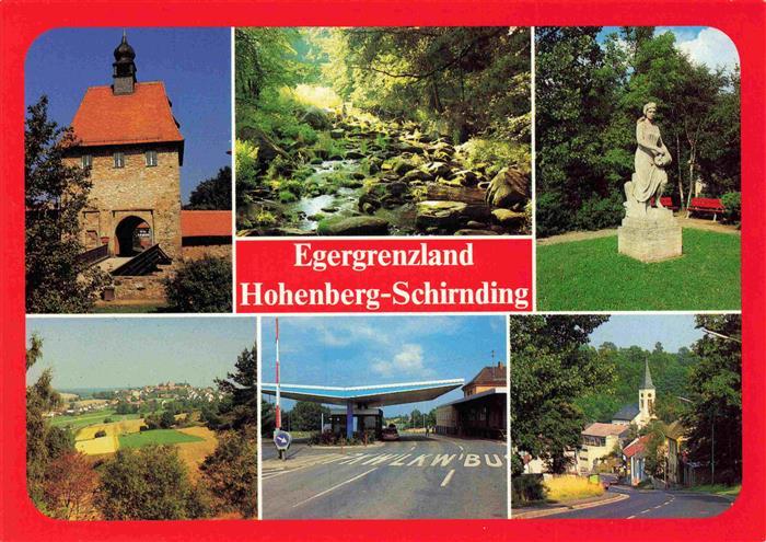Schirnding Teilansichten Egergrenzland Natur Grenze Hauptstrasse Denkmal Statue