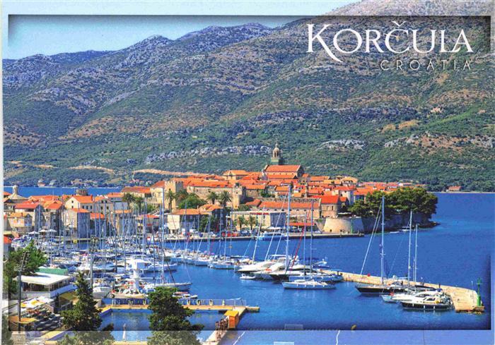 Korcula Curzola Croatia Panorama Hafen