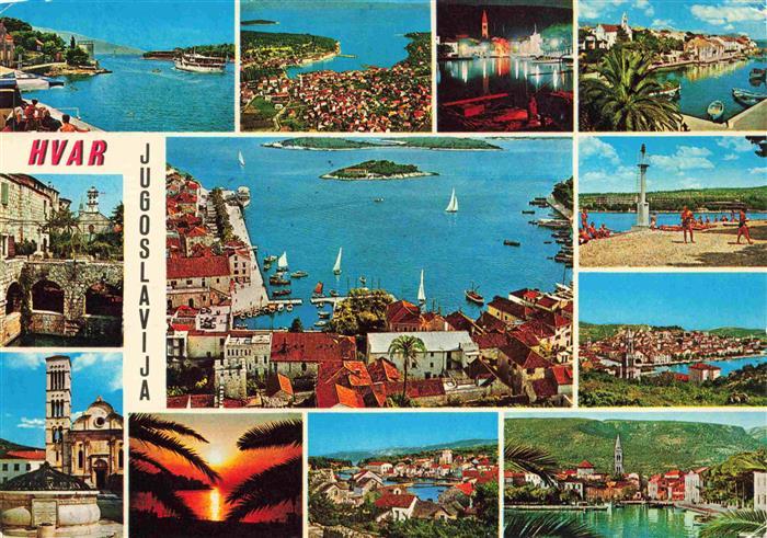 Hvar Croatia Teilansichten Hafen Kuestenpanorama