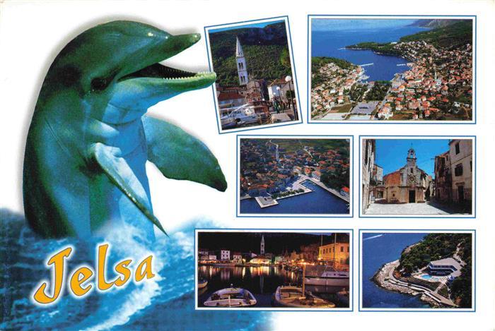 Jelsa Croatia Delphin Teilansichten Hafen Luftaufnahmen