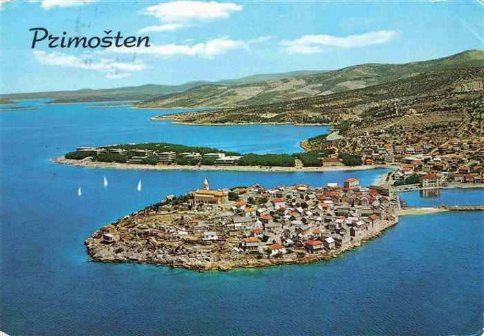 Primosten Croatia Kuestenpanorama Halbinsel