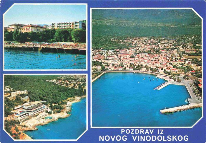 Novog Vinodolskog Novi Vinodolski Rijeka Croatia Hafen Hotel Luftaufnahmen