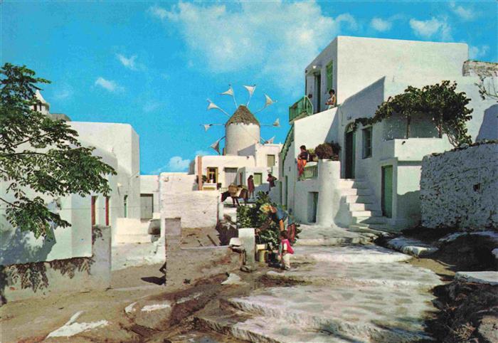 Myconos Mykonos Micono Greece Malerische Strasse