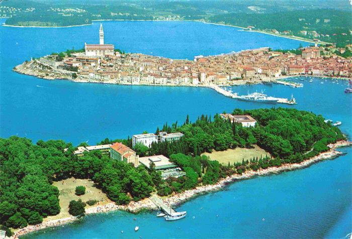 Rovinj Rovigno Istrien Croatia Fliegeraufnahme