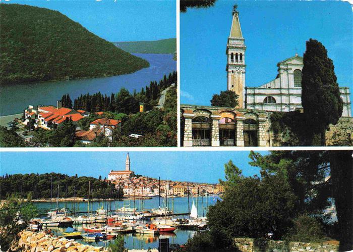 Rovinj Rovigno Istrien Croatia Panorama Kirche Hafen