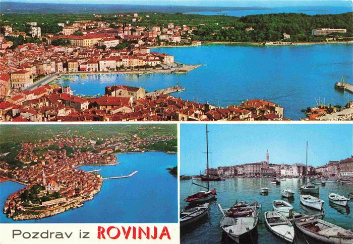 Rovinj Rovigno Istrien Croatia Panorama Hafen Luftaufnahme