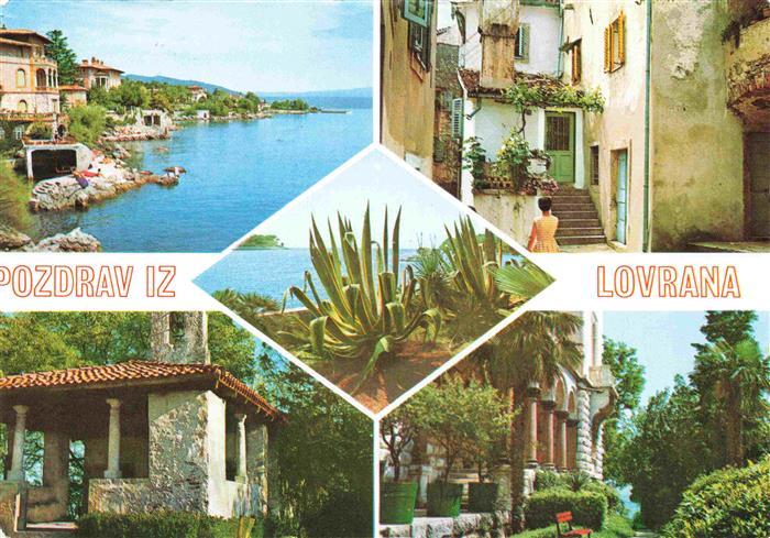 Lovran Lovrana Laurana Croatia Kuestnepanorama Gasse Parkanlagen Pflanzen