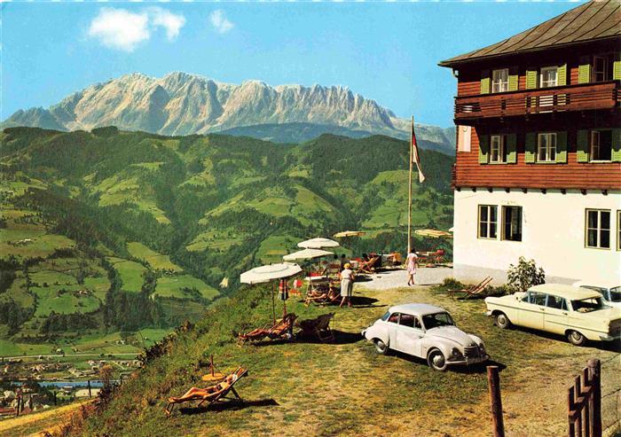 St Johann Pongau AT Berghotel Hahnbaum Fernsicht Alpenpanorama