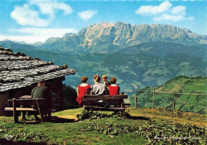 Wagrain Salzburg AT Sonntagskogel Blick gegen Hochkoenig