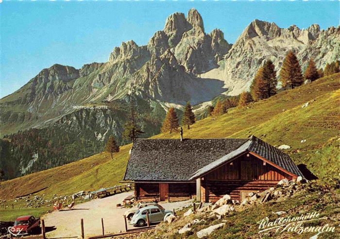 Filzmoos AT Jausenstation Sulzenalm Wallehen-Huette mit Bischofsmuetze