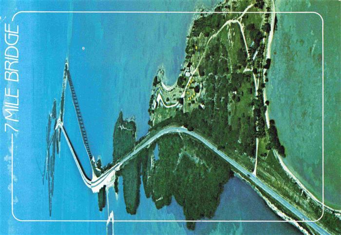 Florida Keys Florida USA Aerial view of Bahia Honda and Seven Mile Bridges