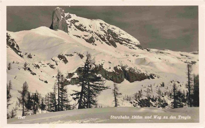Sturzhahn 2028m Tauplitzalm Dachstein AT mit Weg zu den Tragin