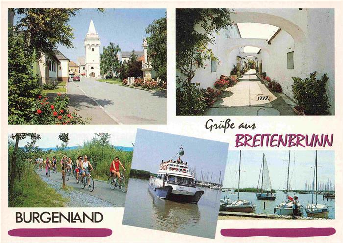Breitenbrunn Burgenland Ortspartie Radfahren Gasse Faehre Segelpartien