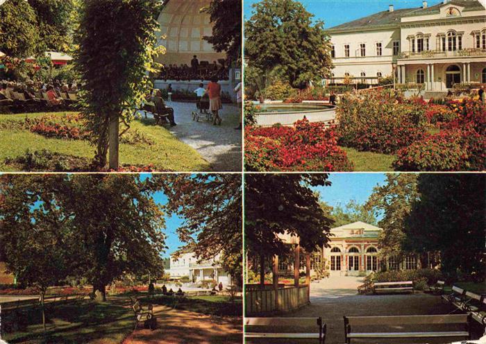 Bad Hall Solbad Hall AT Kurhaus mit Kurpark Tassiloquelle und Musikpavillon