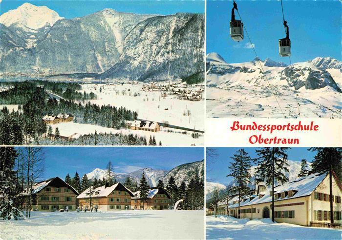 Obertraun Oberoesterreich AT Panorama Bundessportschule Dachstein Seilbahn Unter