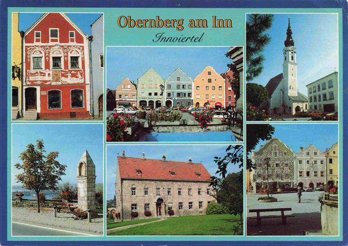 Obernberg  Inn AT Marktplatz Details Kirche Bildstock Schloss