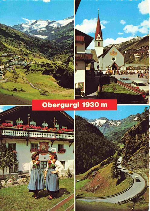 Obergurgl Soelden oetztal Tirol Panorama Kirche oetztaler Trachten Timmelsjochst