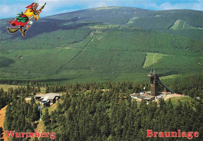 Braunlage Harz Fliegeraufnahme mit Wurmberg und Hexe