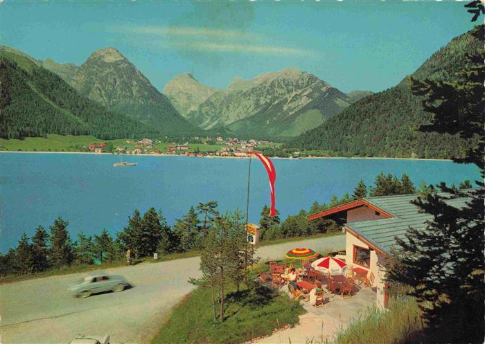 Pertisau Achensee Tirol AT Blick vom Terrassenrasthaus Bergkristall