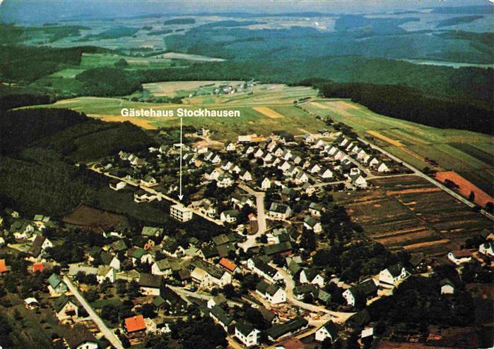 Mueschenbach Fliegeraufnahme mit Hotel Pension Stockhausen