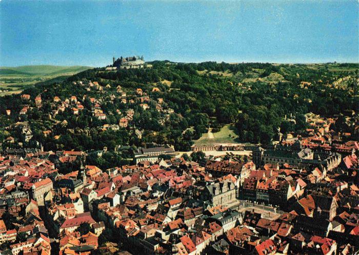 Coburg Bayern Stadt und Feste Fliegeraufnahme
