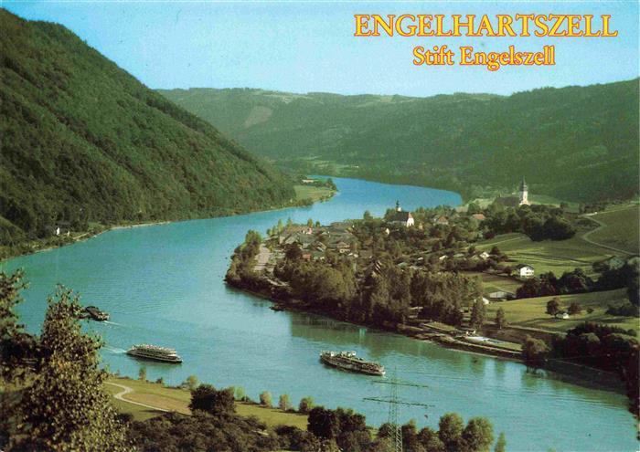 Engelhartszell Donau Oberoesterreich AT Fliegeraufnahme mit Trappistenkloster