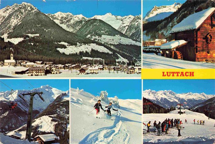 Luttach Ahrntal Lutago Suedtirol IT Panorama Sessellift Skifahren Skischule