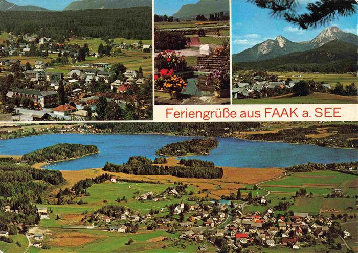 Faak am See Finkenstein Teilansichten Fliegeraufnahme