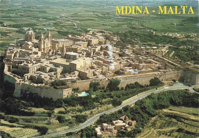 Mdina Malta Citta Vecchia Fliegeraufnahme
