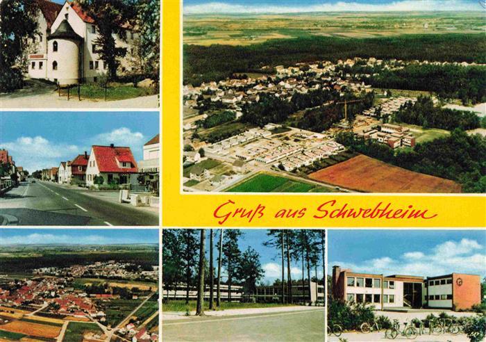 Schwebheim Unterfranken Schloss Hauptstrasse Fliegeraufnahmen Schule