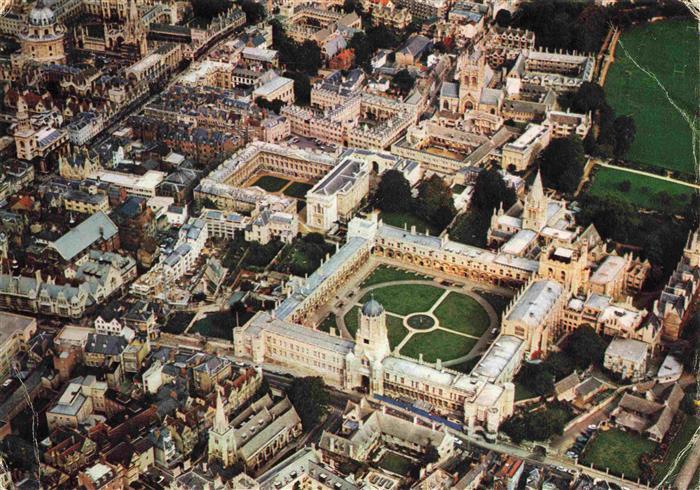 Oxford  Oxfordshire UK Aerial view of Christ Church