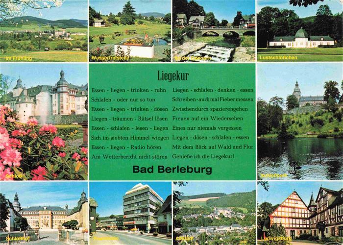 Bad Berleburg Panorama Wassertretstelle Lustschloesschen Schloss Schlosshotel Sc