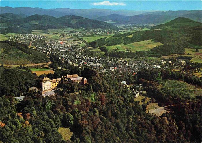 Laasphe BAD LAASPHE Fliegeraufnahme mit Schloss Wittgenstein