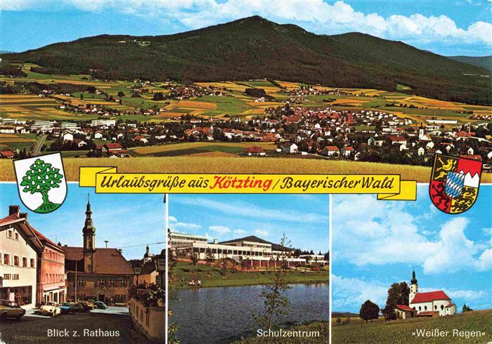 Koetzting Bad Bayern Panorama Rathaus Schulzentrum Weisser Regen