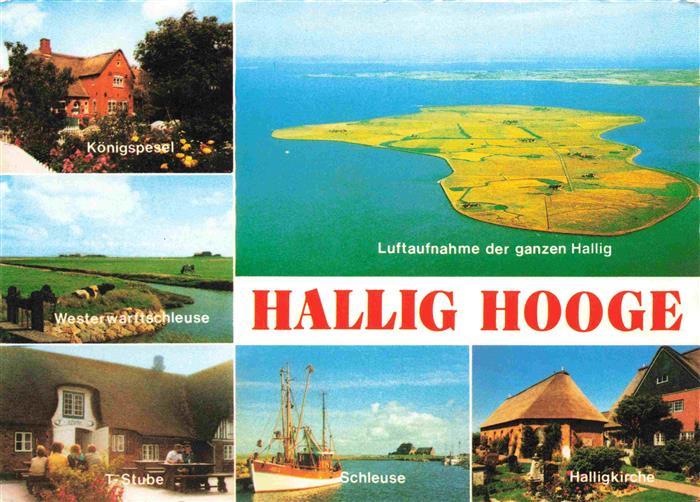 Hallig Hooge Koenigspesel Westerwarftschleuse Fliegeraufnahme T Stube Schleuse H