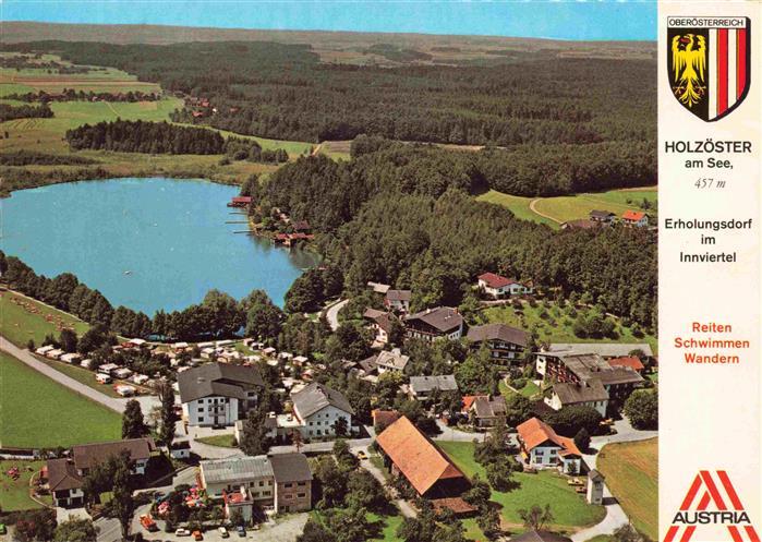 Holzoester Franking AT Moorbadesee Camping Fliegeraufnahme