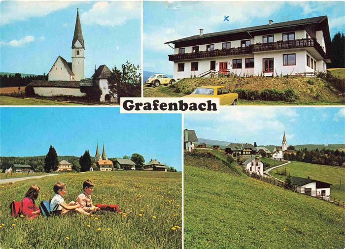 Grafenbach Diex Kirche Gasthof Pension Klage Spielwiese Panorama