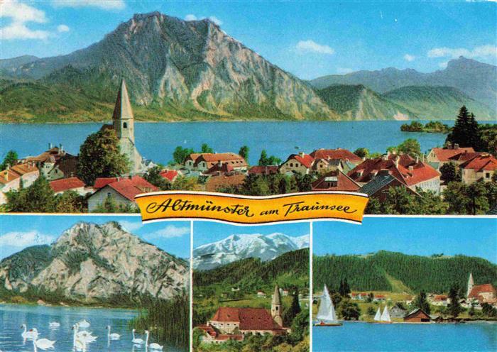 Altmuenster Traunsee Gmunden Oberoesterreich AT Panorama Seepartien Kirche