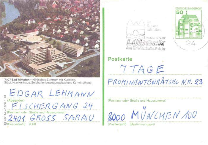 Bad Wimpfen Neckar Klinisches Zentrum mit Kurklinik