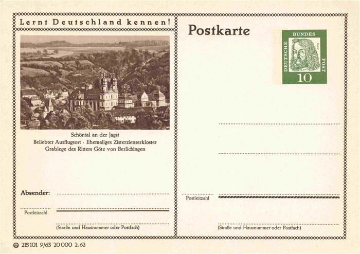 Schoental Jagst Ehem Zisterzienserkloster Grablege des Ritters Goetz von Berlich