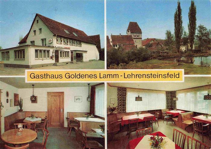 Lehrensteinsfeld Gasthaus Goldenes Lamm Gastraeume Kirche