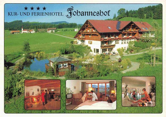 Oberstaufen Oberallgaeu Bayern Kur und Ferienhotel Johanneshof Gastraum Zimmer